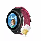 ANIO 6 Smartwatch für Kinder, GPS und Telefonfunktion, Dt. Hersteller, Datenschutz und -Telefonsupport, Lange AKKU-Laufzeit, SOS, Telekom SIM-Karte 30€ Amazon-Gutschein nach Registrierung (Hibiscus)