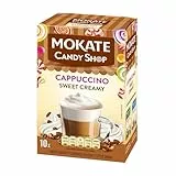 MOKATE® Candy Shop Cappuccino Süße Sahne - 1 Box - 220g - 10 Säckchen - Instantkaffee Koffeinhaltig - Sweet Creamy - Kaffeegetränk Aromatisch Cremiger Getränk Löslicher Kaffee Kaffeepulver