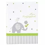 goldbuch 11329 Babytagebuch Babyworld Wal, 21 x 28 cm, Tagebuch für Neugeborene, Baby Erinnerungsalbum mit 44 illustrierte Seiten, Einband mit Kunstdruck laminiert, Album in Weiß / Blau
