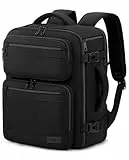 VANKEV Eurowings Ryanair EasyJet Wizz Air Handgepäck 40x30x20cm-24L, Sitzunter Rucksack für Reisen passt zu 15,6 Zoll Laptops schwarz