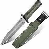 SMITH CHU Outdoor Messer Feststehend, Survival Messer für Trekking Camping, Kydex Scheide mit Schleifstein, Ergonomischer Griff, Grün Bushcraft Ausrüstung, Geschenke für Männer