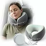 Nackenkissen Reisekissen Flugzeug & Auto, Ergonomisches Memory Foam Nackenhörnchen & Travel Pillow, Weiche Nackenstütze zum Schlafen, Reise Zubehör Gadget, Waschbar & Kompakt, Neck Support Erwachsene