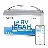 Redodo 12V 165Ah LiFePO4 Batterie mit Bluetooth, 165A BMS, 2112Wh Lithiumbatterie, Gruppe31, ideal für Wohnmobile, Marine und Solaranwendungen