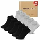 IceReco Socken Kurz Herren 39-42 Sneaker Socken Damen 10 Paar Baumwolle Kurze Sportsocken Laufsocken Sport Schwarz Halbsocken Grau Sneakersocken Herrensocken Sommer Damensocken Running Socks