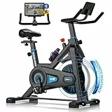DMASUN Heimtrainer Fahrrad mit Magnetischem Widerstand, Leises Hometrainer Fahrrad, App Kompatibel mit Kinomap, Ergometer Heimtrainer für Kardio-Training zu Hause, Bis 160 Kg Belastbar