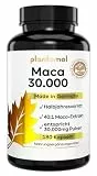 30.000mg pro Kapsel - 180 Maca Kapseln hochdosiert - 750mg Maca-Extrakt 40:1 = 30.000mg Maca-Pulver - 1 Kapsel/Tag - Halbjahresvorrat