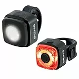 SIGMA Aura Micro Set | StVZO zugelassenes, akkubetriebenes Vorderlicht und Rücklicht | Perfekt für Kinder, Alltag & Abenteuer | wetterfestes Beleuchtungsset