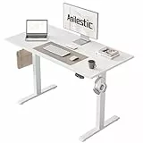 Agilestic Höhenverstellbarer Schreibtisch 100 x 60 cm, Stabiler Schreibtisch Höhenverstellbar Elektrisch mit Memory-Handsteuerung, Ergonomischer Steh-Sitz Tisch Computertisch, Weiß
