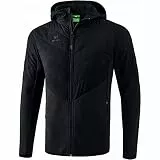 ERIMA Herren Jacke Stepp-/Strickjacke mit Kapuze, schwarz, S, 2061905