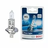 Bosch H1 Pure Light Halogen-Glühlampe für Auto-Scheinwerfer, 12 V 55 W, in Originalqualität - Lampensockel Typ P14,5s - 1 Ersatz-Scheinwerferlampe