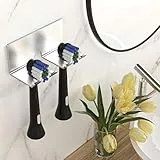 GGQ Zahnbürstenhalter Elektrische Zahnbürste - Zahnbürstenhalter Wand Ohne Bohren, Aufsteckbürsten Halter, Elektrische Zahnbürste Halterung, Selbstklebend Zahnbürstenkopf Halter (Silber, Klein)