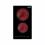 CATA TD 3002 BK Glaskeramik-Kochfeld Farbe Schwarz 2 Kochzonen High Light 9 Leistungsstufen einstellbar Touch Control mit Akustiksignal Leistung 3kW Breite 30 cm