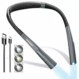 Glocusent Verbesserte LED Hals Leselampe, Muttertagsgeschenk für Mama, Handarbeitslampe, Leselampe Bett, 30-Min Timer, 3 Farben & 3 Helligkeiten, Wiederaufladbar & Langlebig, Stricken & Reparieren