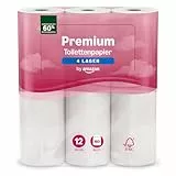 by Amazon Premium Toilettenpapier, 4-lagig, 12 Rollen, 1er-Pack, 160 Blatt pro Rolle, FSC-zertifiziert