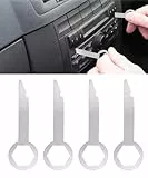 Flaconi 4PCS Autoradio Ausbauwerkzeug,Autoradio Demontage Werkzeug,Entriegelungswerkzeug Autoradio,Werkzeug Autoradio Ausbauen,Geeignet für Autos,SUVs,LKWs,Wohnmobile,Van,RV (Silber)