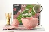 Matesen Matcha Set, 7-teiliges Premium Starter Set,Matcha Tea Set inklusive Schale (Chawan) und Besen, Zubehör für die Traditionelle Matcha Tee Set,7PCS-MT011A