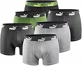 PUMA Herren Boxershort Limited Statement Edition 6er Pack - Green-Darkgrey-Black New - Gr. L