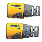 HOZELOCK - 2 Schlauchkupplungen Plus Ø 12,5mm - 15mm (1/2'- 5/8') Soft Touch: Wasserdicht, rutschfest, flexibler und verlängerter Schlauchanschluss, der Verdrehen und Tropfen verhindert [2050P0025]