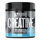 Warrior Kreatin Monohydrat Pulver 300 g (Blaue Himbeere) – Mikronisiert – muskelaturaufbau, Kraft & Regeneration – Hochwertiges Kreatin Pulver, nicht Kreatin Kapseln – Premium Qualität Marke