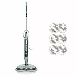 Shark Dampfreiniger Mop, automatisch, mit Steam Blaster und 6 Schmutzfänger-Pads, 3 Dampffunktionen, Flecken- und Schmutzentfernung, für alle versiegelten Hartböden, 8 m Kabel, Salbei-Grün, S8201EUCP