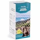 NieKilig Katzennetz für Balkon, 7x3m Katzengitter Fenster ohne Bohren, Transparentes Katzenschutznetz für Katzen zur Sicherung von Balkon, Terrassen, Fenstern, Dachluken, Türen