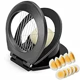 BIBURY Eierschneider aus Edelstahl, Eischneidewerkzeug, 2 in 1 Eierschneider Metall aus 304 Edelstahl, Professional Egg Slicer Schneider für Eier, Erdbeeren, weiches Obst(spülmaschinenfest)