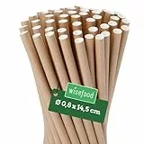 Wisefood® Strohhalme Papier [15 cm Ø 8] Party Deko [Braun] alternative Strohhalme Plastik-frei für Geburtstag Hochzeit DIY [100 Stk.] für Cocktail Getränke Cola Energy Drink Wasser Limo BIO