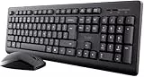 Trust Primo Spanisches QWERTY-Layout Tastatur und Maus Set Kabellos