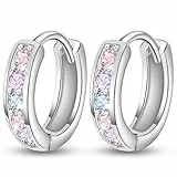 J.Fée Ohrringe Silber 925 Creolen Silber 925 Ohrringe Damen Damenohrringe Schmuck Damen Geschenke für Frauen 1 Paar