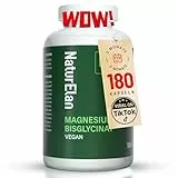 Magnesium Bisglycinat Hochdosiert - 300mg Magnesium pro Tagesdosis, 180 Vegan Kapseln, Premium: Chelatiertes Magnesiumglycinat, hochdosiert
