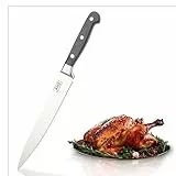 KHG Tranchiermesser Messer Küchenmesser | 20,32 cm Klinge aus rostfreiem Stahl | ergonomischer Griff mit Fingerschutz, 3-fach vernietet