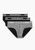 EMPORIO ARMANI Herren Stretch Cotton Core Logoband 3-Pack Brief, MARIN/PR MARIN/MARIN, M (3er Pack)