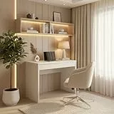 Komodee Schreibtisch Forde - Geräumig - Mit Schublade - Weiß - Breite 75 cm, Höhe 75 cm, Tiefe 50 cm