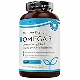 Nutravita Omega 3 Kapseln Hochdosiert 2000mg Fischöl Kapseln, 660mg EPA un 440mg DHA - 240 Weichkapseln für 4 Monate - Omega 3 EPA & DHA - Unterstützt die Gesundheit von Herz, Gehirn und Augen (EFSA)
