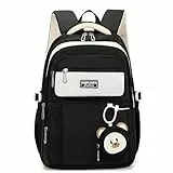 Ternbay Niedliche Mädchen Rucksack Schule Taschen für Middle School Studenten Teenager Buch Tasche Frauen Daypack Schwarz