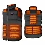 DR.PREPARE Beheizte Weste, Unisex, beheizte Weste, Bodywarmer Weste für Herren und Damen, USB-elektrische Jacke mit 3 Heizstufen, 6 Heizzonen, verstellbare Größe zum Wandern (Akku nicht im