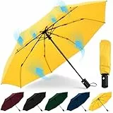 HEXSOLID Regenschirm Sturmfest Automatik Regenschirm Groß mit 8 Rippen 106 cm/117cm Reise Windsicher Schirm Wasserdicht Umbrella Faltbar Kompakte Taschenschirm für Herren und Damen