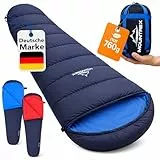 MOUNTREX Schlafsack Sommer 10°C / 20°C - Kleines Packmaß & Ultraleicht (760g) - Erwachsene Outdoor Sommerschlafsack, Mumienschlafsack (205x80cm) - Kompakt, Warm, Leicht und Koppelbar