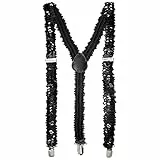 W WIDMANN MILANO Party Fashion - Hosenträger, mit Pailletten, größenverstellbar, Kostüm, Accessoire, Karneval