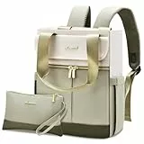 LOVEVOOK Rucksack Damen Klein Cityrucksack Kleiner Handtasche 2 in 1 Rucksacktasche, Mini Schultertasche Tasche Backpack Women Elegant für Freizeit Reisen Arbeit, Hellgrün