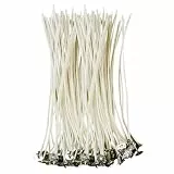 CZ Store®- Kerzendochte |50STK|15 cm Natürliche Bio-Baumwolle, vorgewachst mit Soja-Wachs - Langlebig, geruchlos, sauber - Mit PDF-Anleitung zur Kerzenherstellung