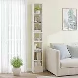 Hzuaneri Bücherregal, 7-Tier Bücherschrank, Würfelregal, Modernes offenes Regal aus Holz, Aufbewahrungsregale und Präsentationsregale für Wohnzimmer, Home Office, Schlafzimmer, Weiß BC79703X