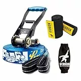 Gibbon Slacklines FunLine | Ideal für Kinder & Anfänger | Gleichgewichtsübung | TÜV-Zertifiziert | Inkl. Ratschenschutz & TreeWear | Einfacher Aufbau | Perfekte Freizeitbeschäftigung