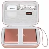Canboc Harttragetasche für Maxone 250GB 320GB 500GB 1TB 2TB Ultra Slim Portable Externe Festplatte HDD USB 3.0, Mesh Tasche passt Dongle, Flash Laufwerke, USB Kabel, SD Karte, Roségold