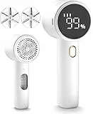 Fusselentferner, Elektrischer Stoffrasierer, Wiederaufladbarer Fusselrasierer, Pullover-Entfussler zur Entfernung von Fusseln, Batteriebetrieben,mit 6 Klingen und 3 Geschwindigkeiten sowie LED-Anzeige