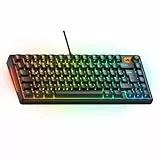 Glorious Gaming Mechanische Keyboard GMBK 75 Percent DE ISO-Layout, Austauschbare MX-Tastenkappen, abnehmbares USB, IP57 Wasser und staubresistent, 10-Zonen RGB-Lichter, 321x137x41mm