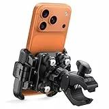 Lamicall Motorrad Handyhalterung, Handyhalter Fahrrad - [Perfekt für Videoaufnahmen] Vibrationsgedämpfte Handy Halterung Motorrad, 360° Handy Halter Fahrradlenker für iPhone 17 16, 7,2 Zoll Smartphone