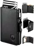 TEEHON Geldbörse Herren | Slim Wallet Kreditkartenetui | Kartenhalter Geldbeutel Herren |Portemonnaie mit RFID Schutz| Münzfach (B-Schwarz)…
