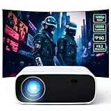 2025 Neues Hochleistungsbeamer, unterstützt Switch und PS5 ohne Verzögerung, Beamer mit WiFi und Bluetooth, 20000 Lumen 4K-Unterstützung, Full HD 1080P Auflösung, （Hochhelligkeitsversion）