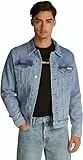 Calvin Klein Herren Jeansjacke Slim Denim Jacket Brusttaschen, Blau (Denim Light), M